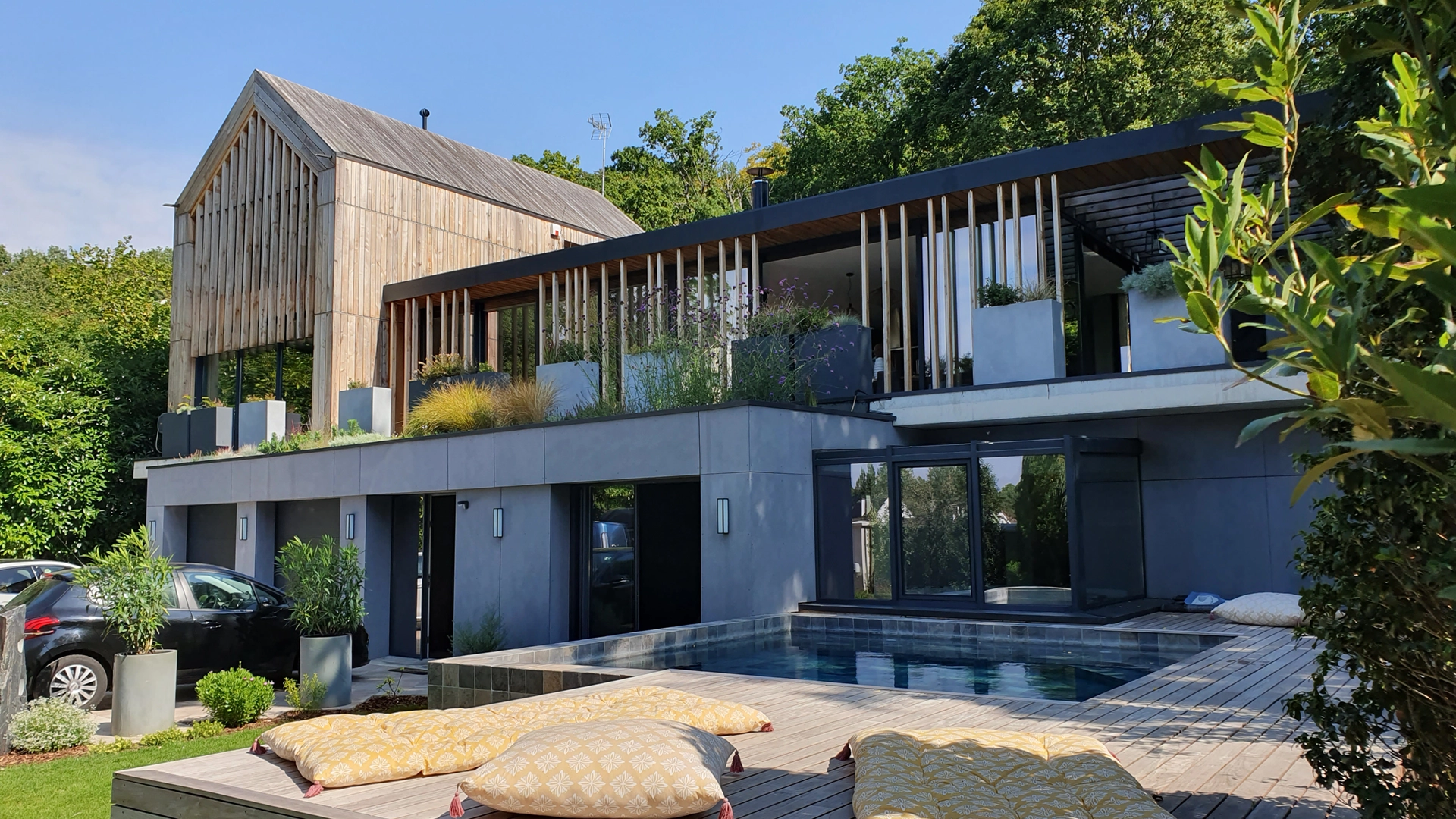 Villa contemporaine à ossature bois